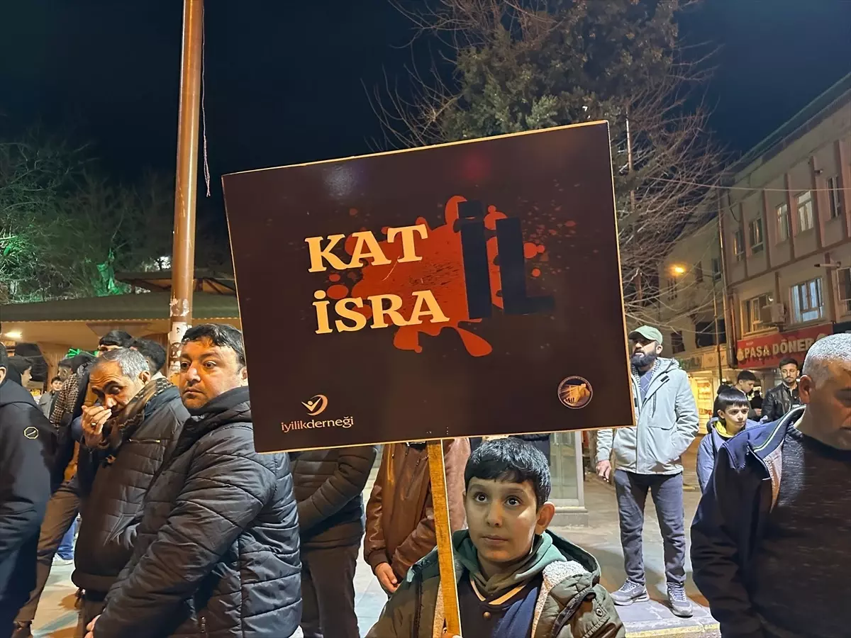 Kahta’da Gazze’ye Destek Gösterisi